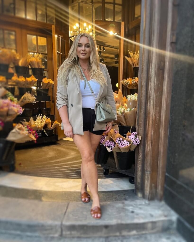 Plus Size Blazer with Casual Shorts