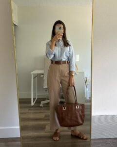 Chic Button-Down Casual Outfit