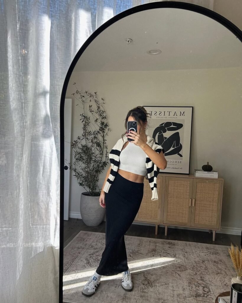 Crop Top with Maxi Skirt