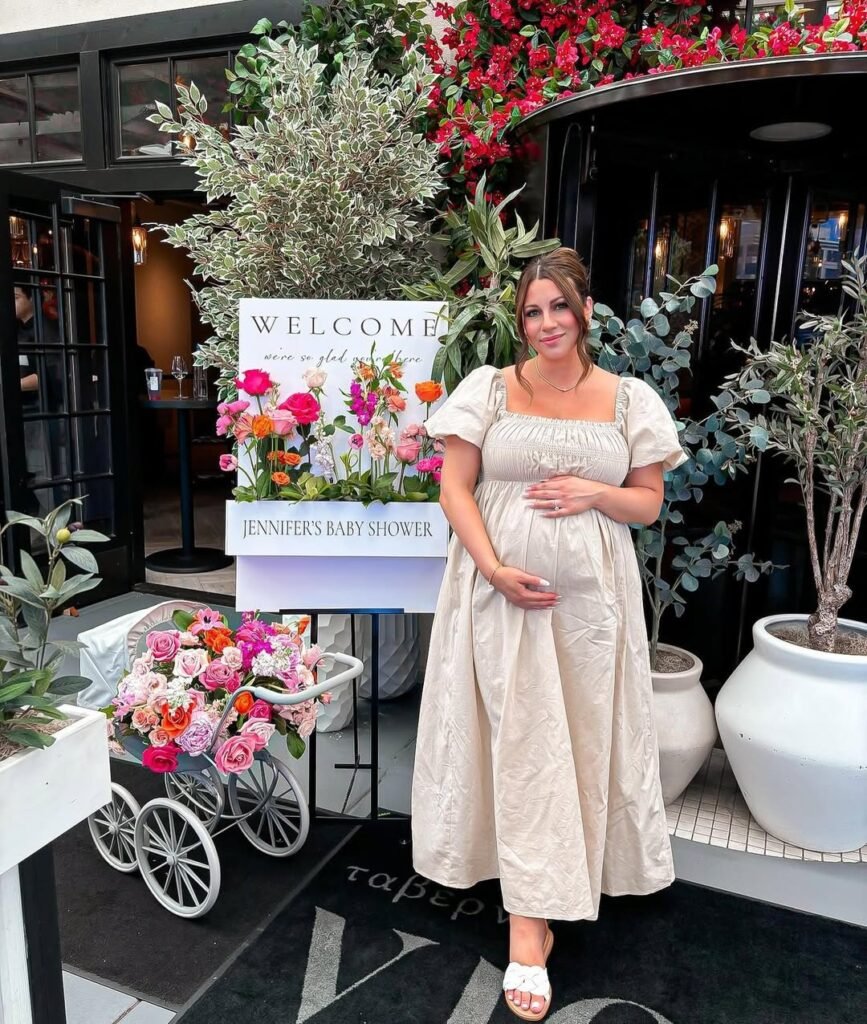 Puff Sleeve Maternity Dress