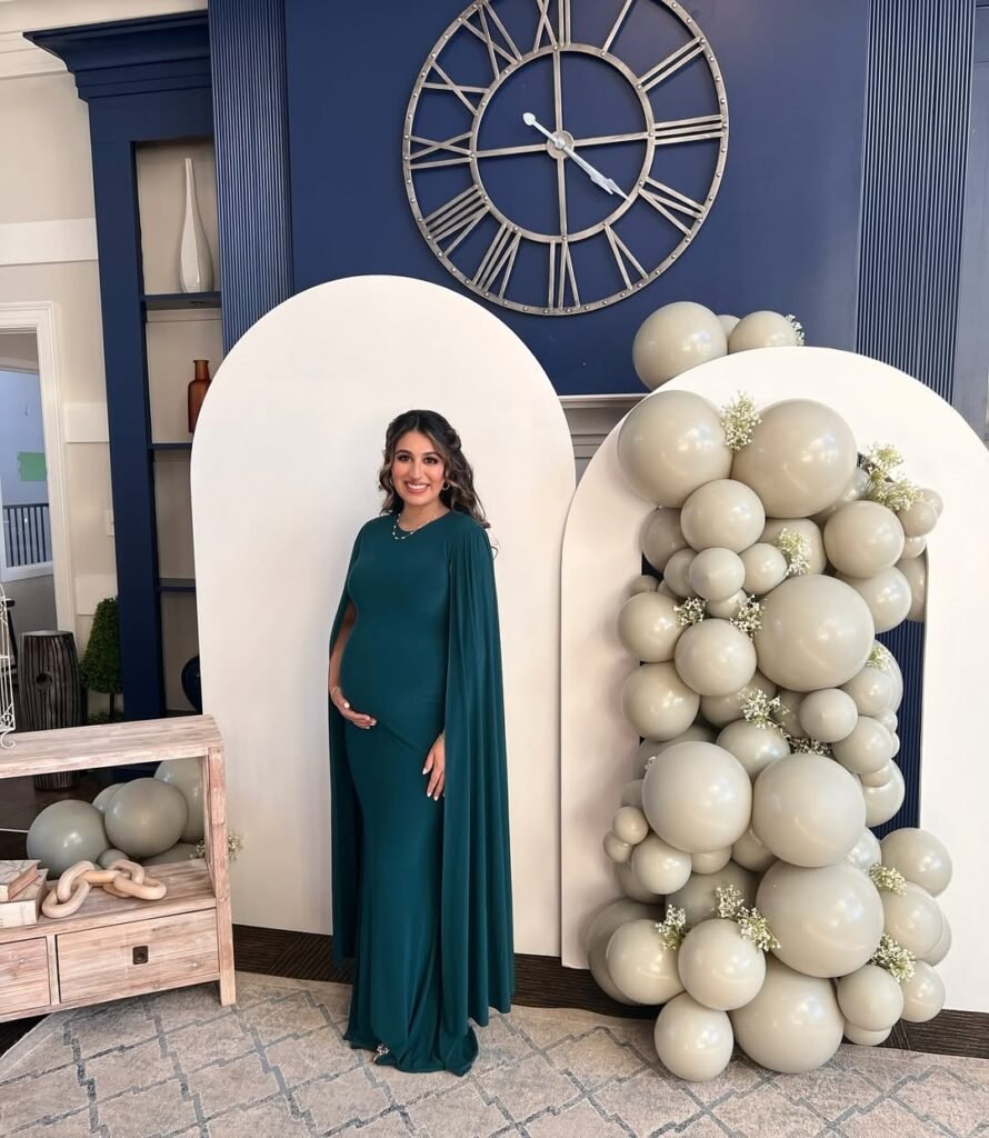 Cape Sleeve Maternity Dress