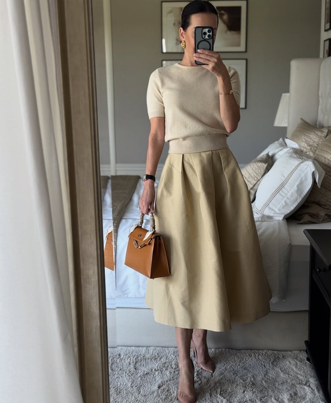 Knit Tee & Midi Skirt