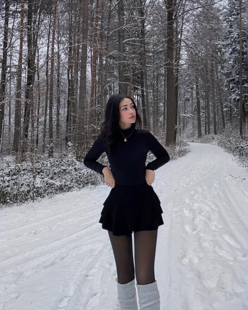 Minimal Black Mini with Winter Texture