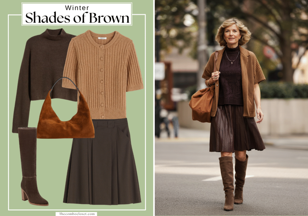Brown winter outfits