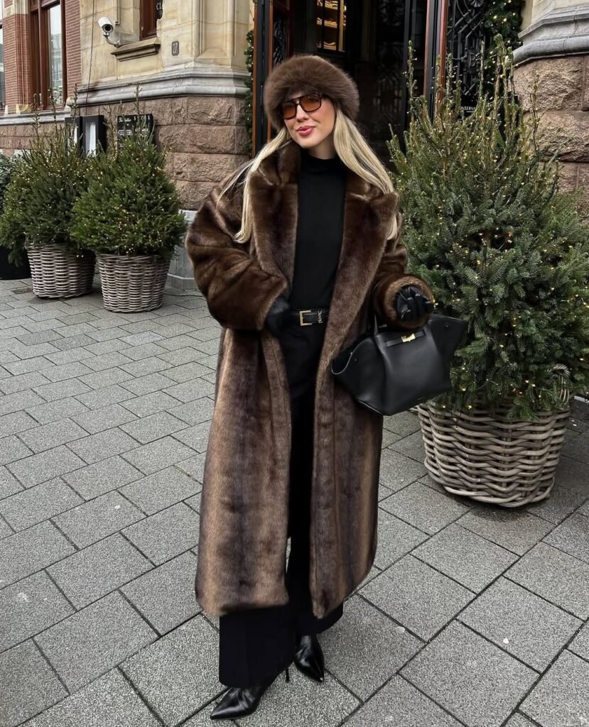Classic Chocolate Faux Fur Elegance