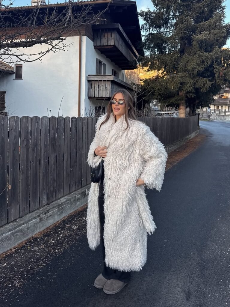 White Faux Fur Statement Outfit