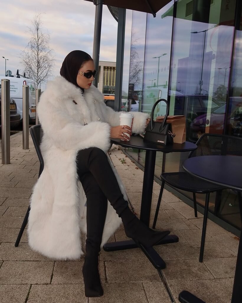 Winter Bold White Fur Statement