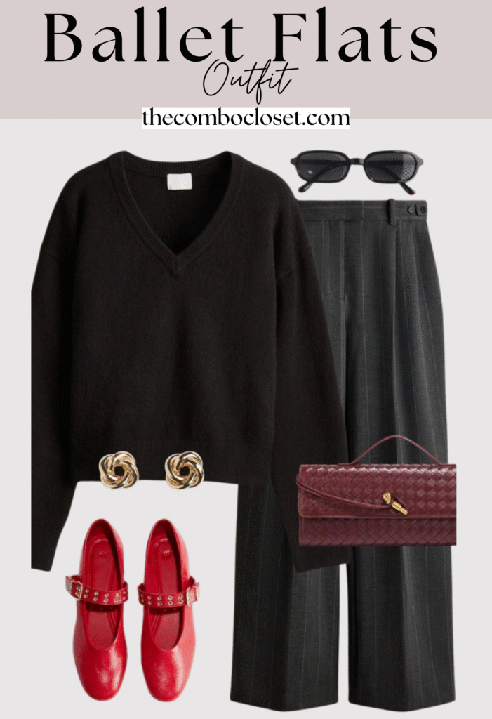 Bold Pop Ballet Flats Outfit