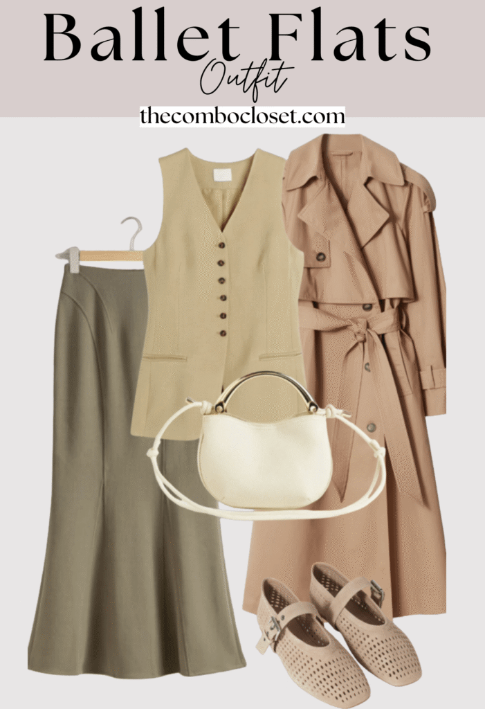 Neutral Layers Ballet Flats Outfit