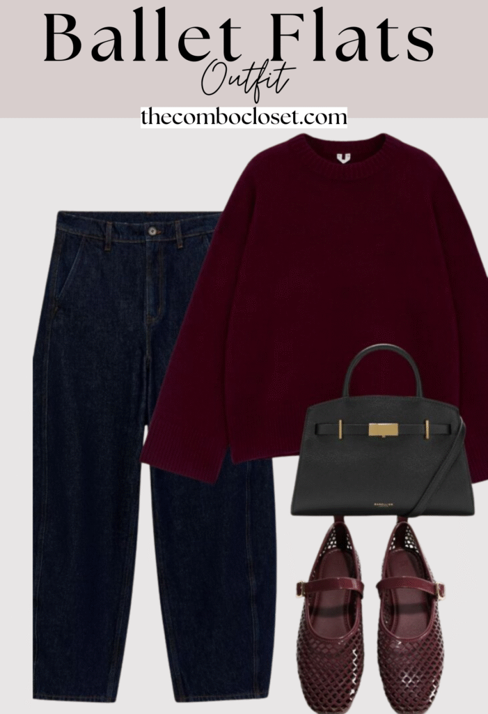 Cozy Chic Look with Ballet Flats