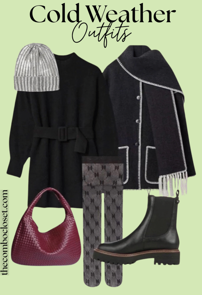 Classic Black Layers with Elevated Winter Accessories