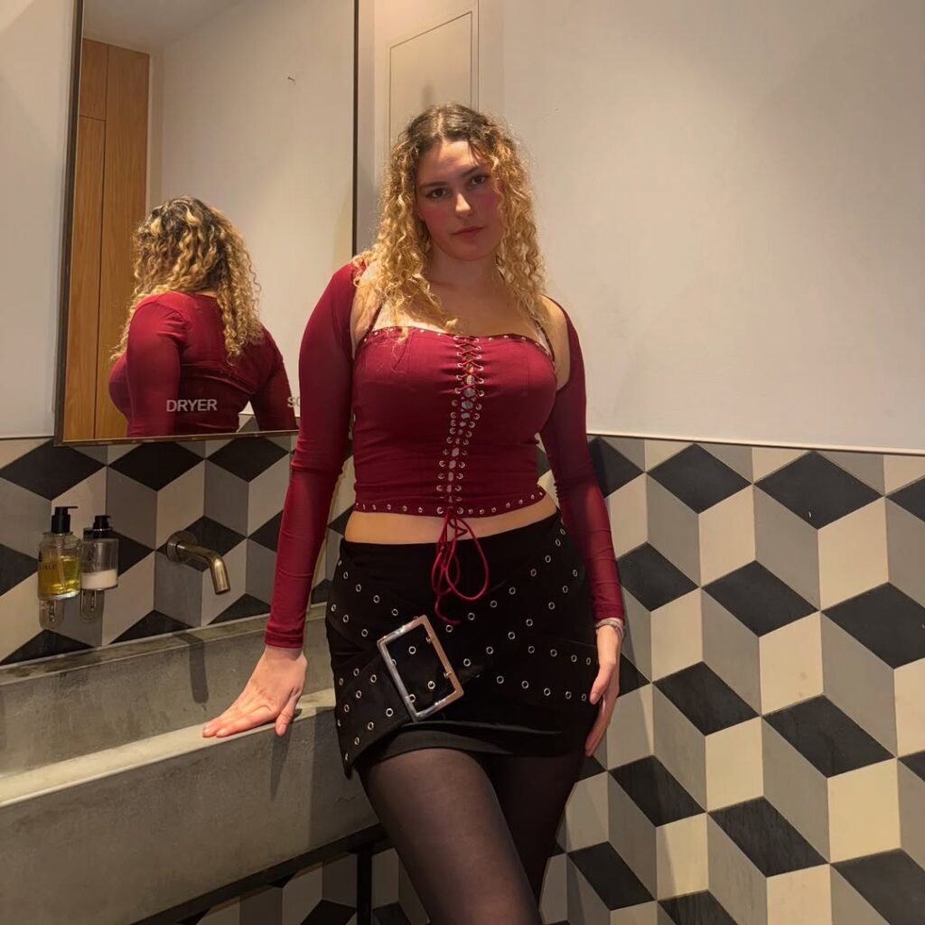 Lace-Up Crop Top & Mini Skirt