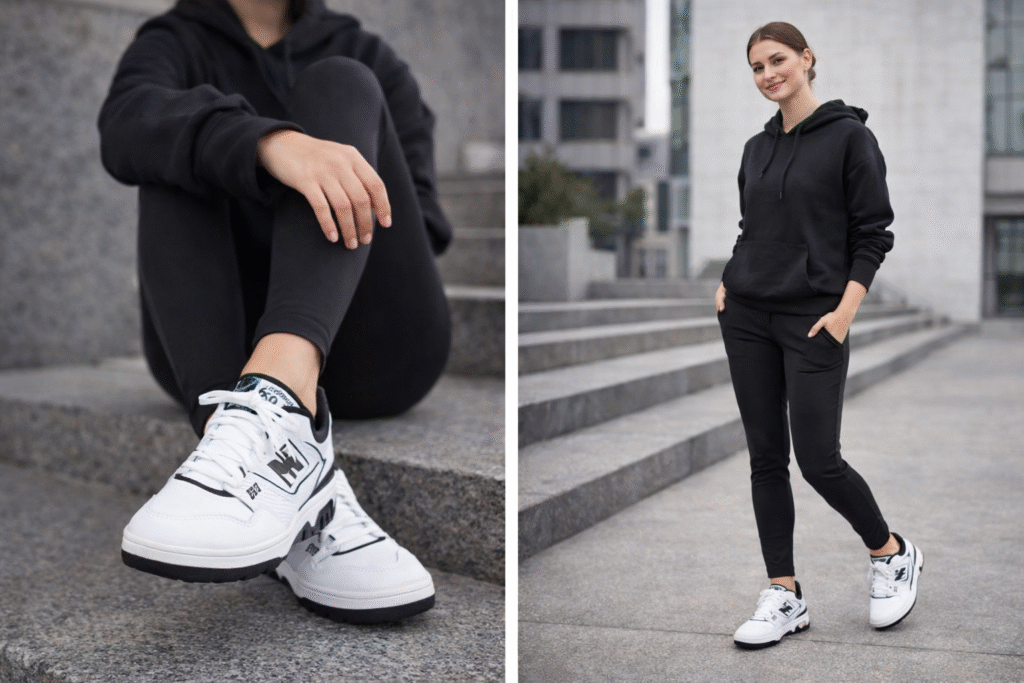 Sporty White Sneakers for an All-Day