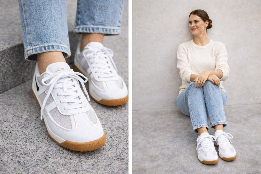 Casual White Sneakers For Women