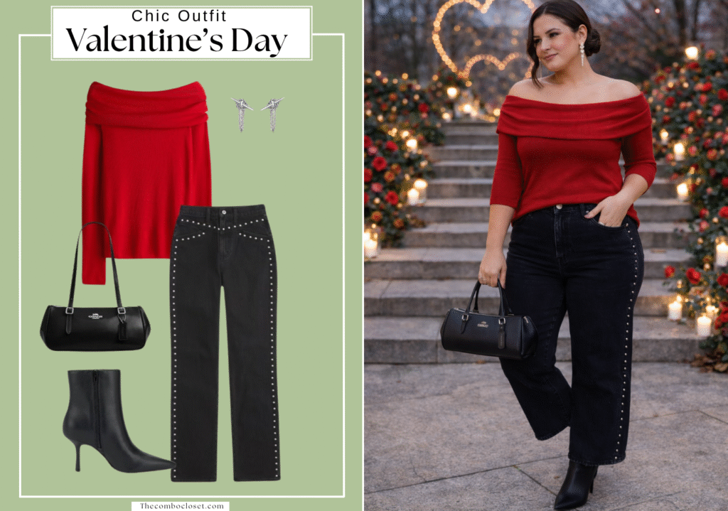 Classic Red Date-Night Look for Valentine