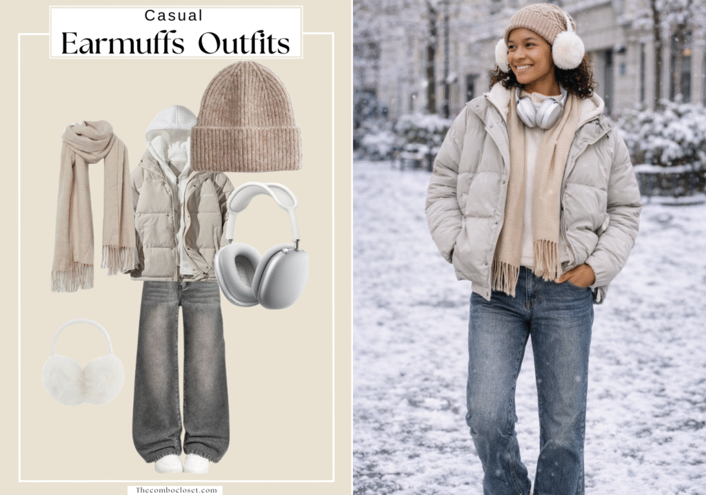 Earmuffs Outfit for Cold Days