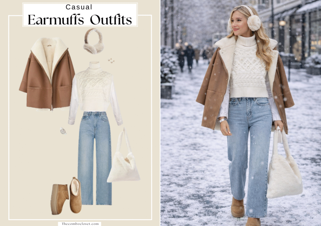 Effortless Winter Earmuffs with Denim