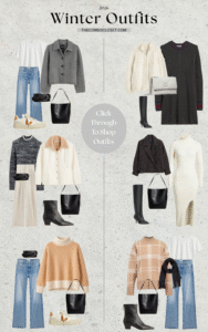 Light & Dark Color Winter Outfits