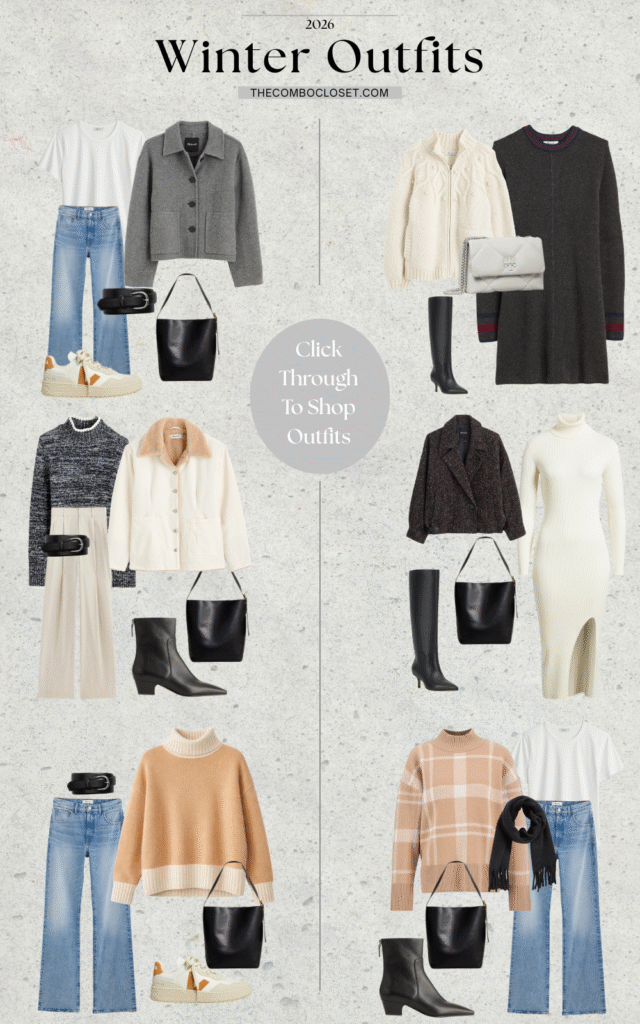 Light & Dark Color Winter Outfits