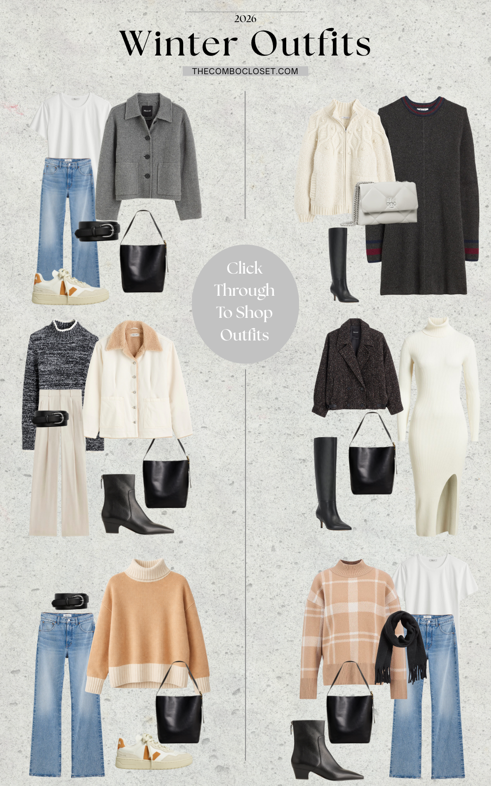 Light & Dark Color Winter Outfits