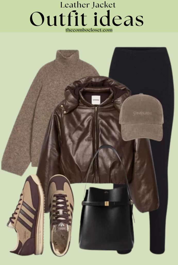 Cozy Layers with a Leather Jacket