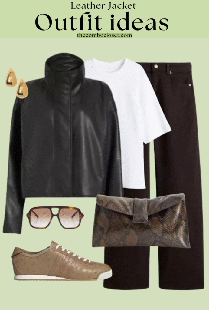 Minimal Chic with a Black Leather Jacket