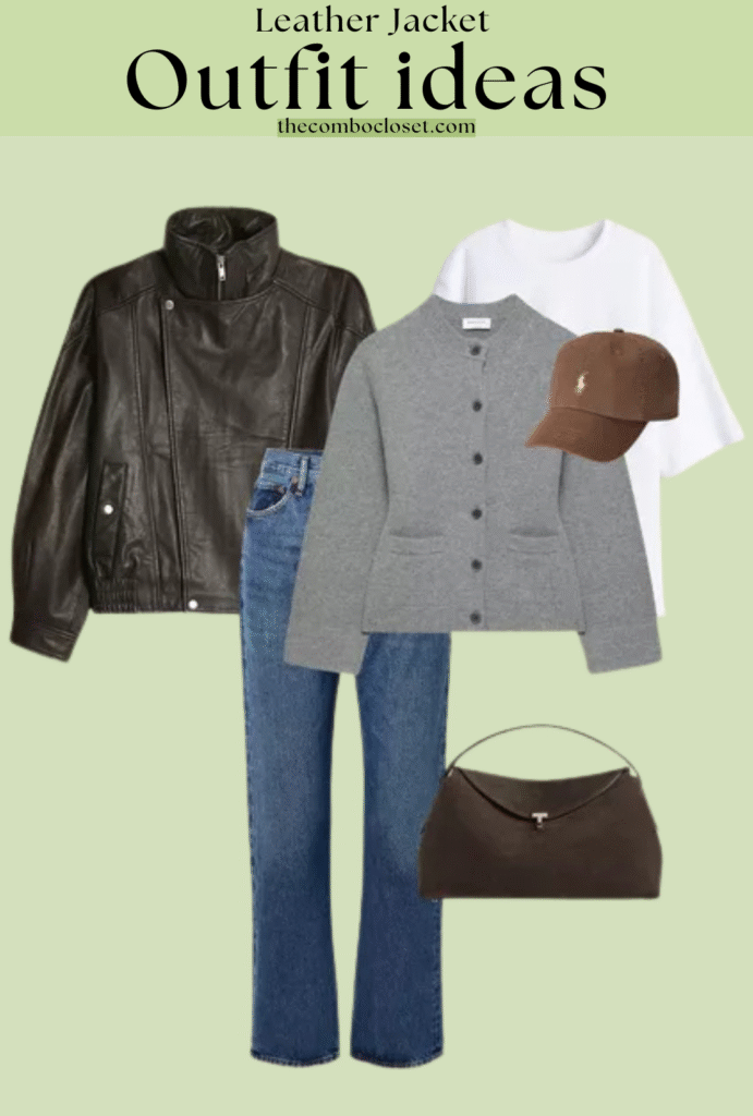 Casual Cool with a Leather Jacket