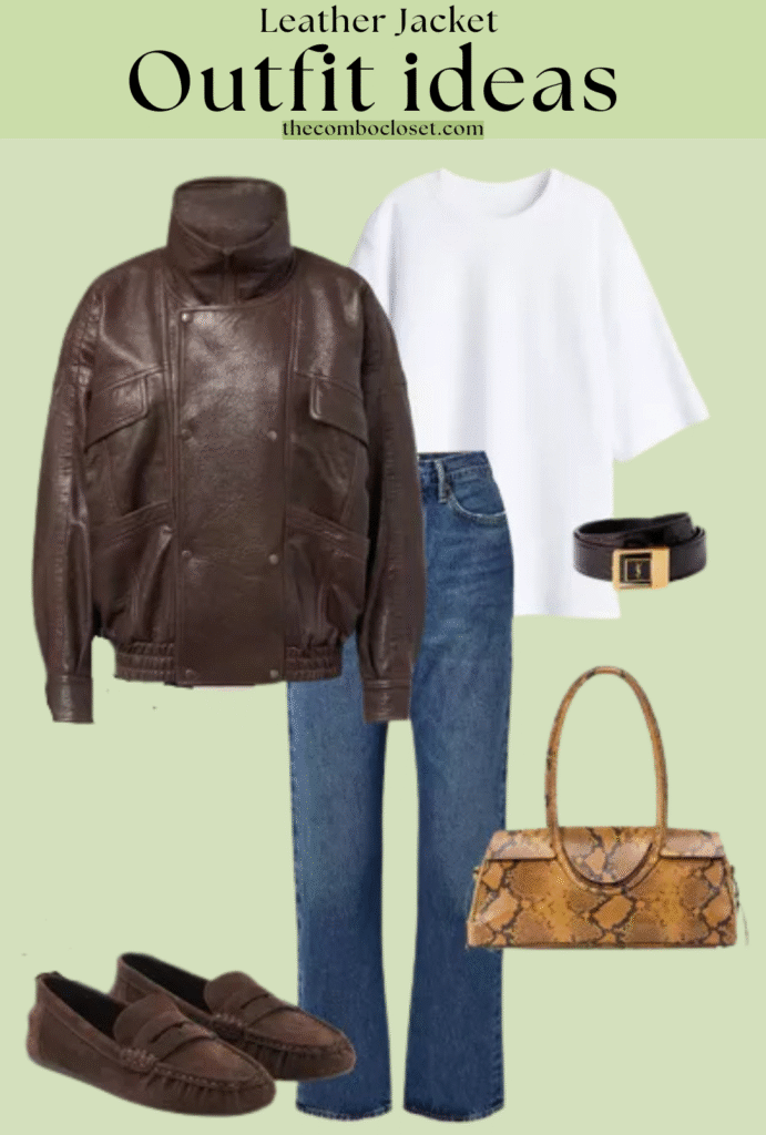 Classic Everyday Leather Jacket Look