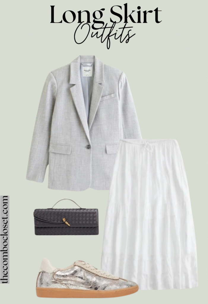 Long Skirt Outfit Ideas for Plus size