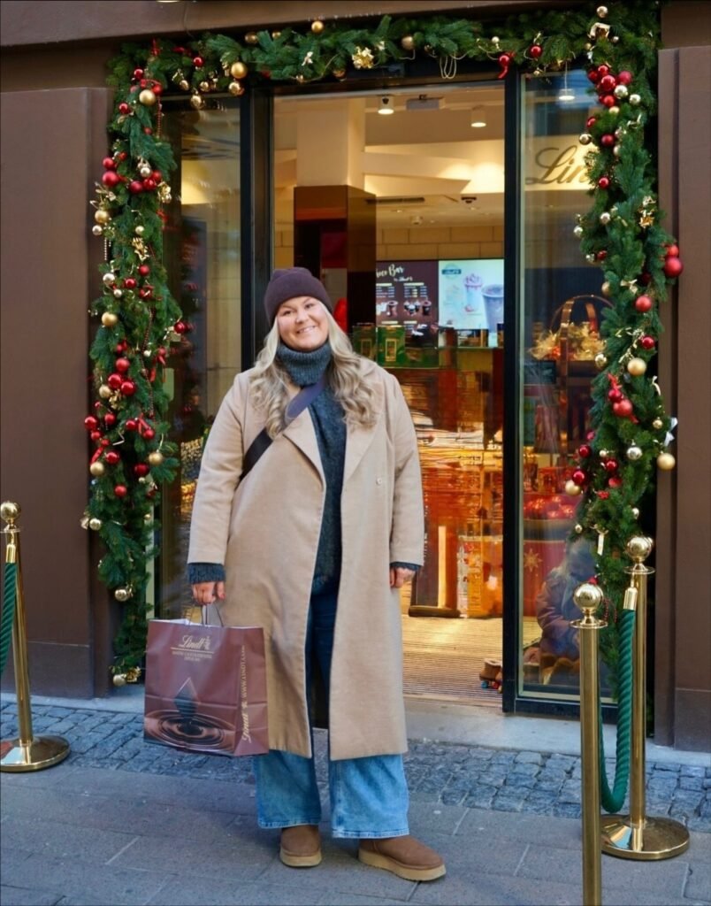 Classic Long Coat with Cozy Winter Layers