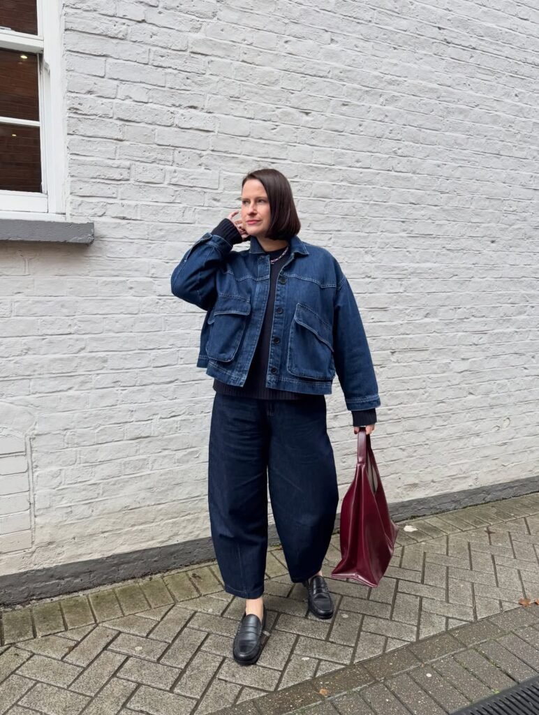 Double Denim Done the Easy Way Barrel Jeans