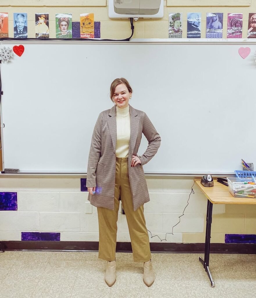 Tailored Blazer with Ivory Jeans