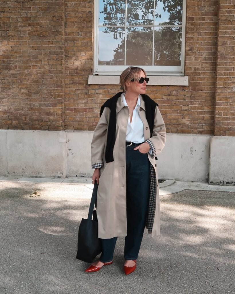 Polished Layers With Barrel Jeans