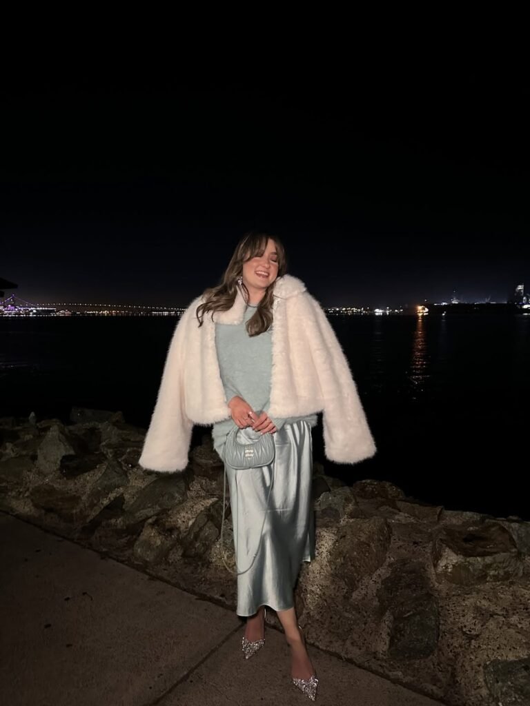 Vibrant Mini Dress Layered for Winter