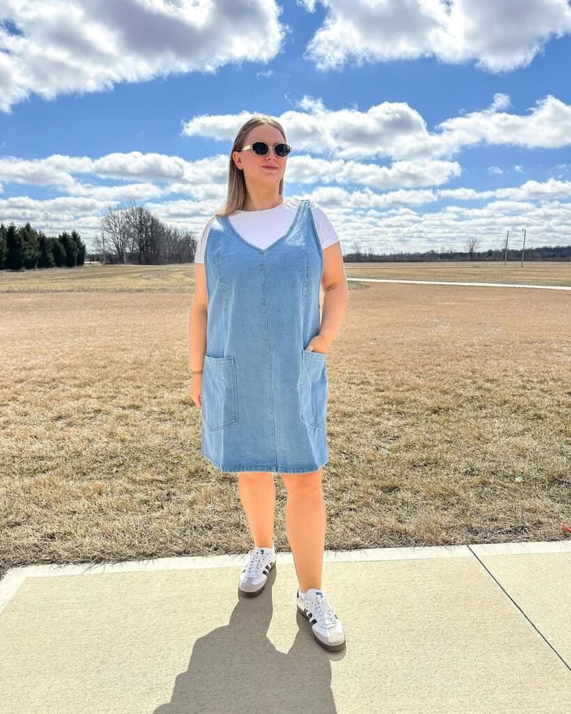 Plus Size Spring Denim Dress