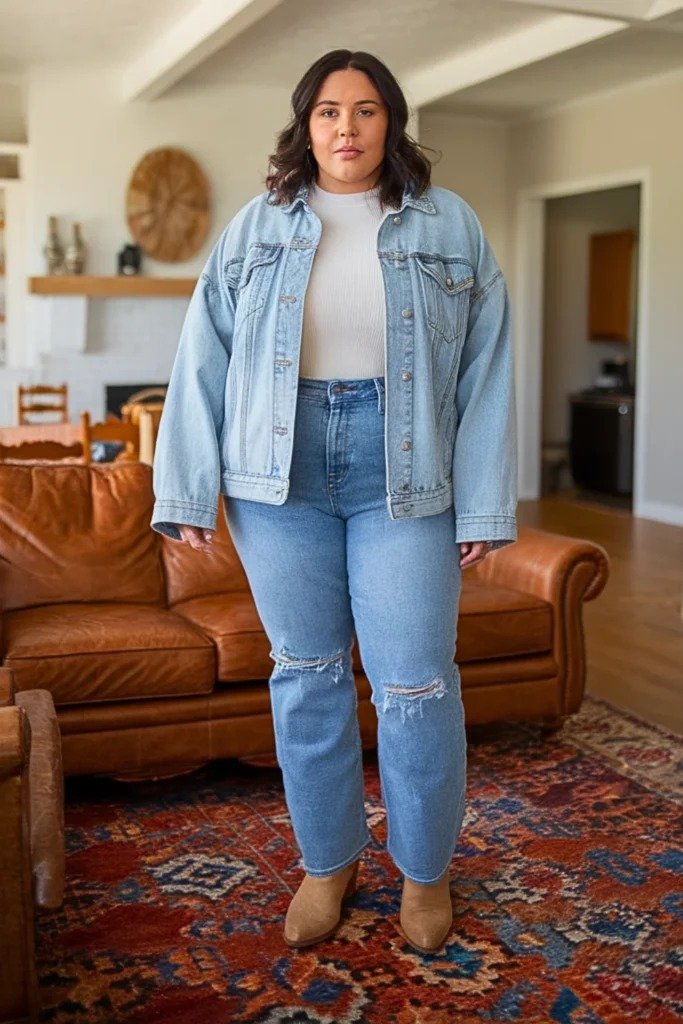 Plus Size Nashville Casual Denim Outfits