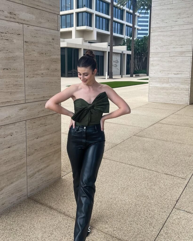 Edgy Leather Pants with a Statement Top