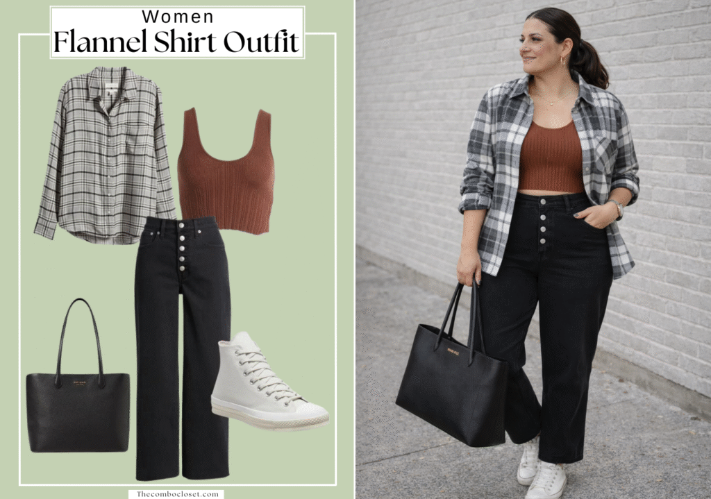 Long Flannel Shirt Outfit Ideas