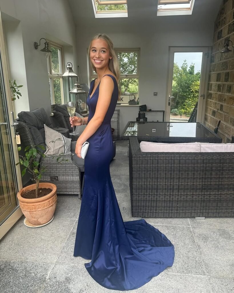 Mermaid Navy Blue Prom Dress