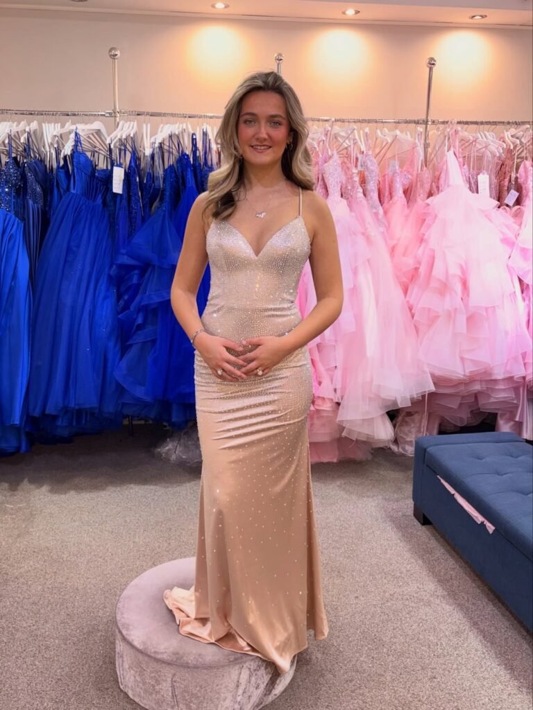 Minimalist Champagne Prom Dresses