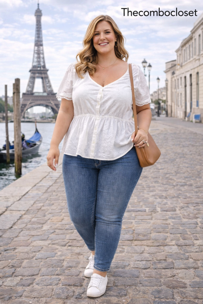 Plus Size Spring Blouse Outfit