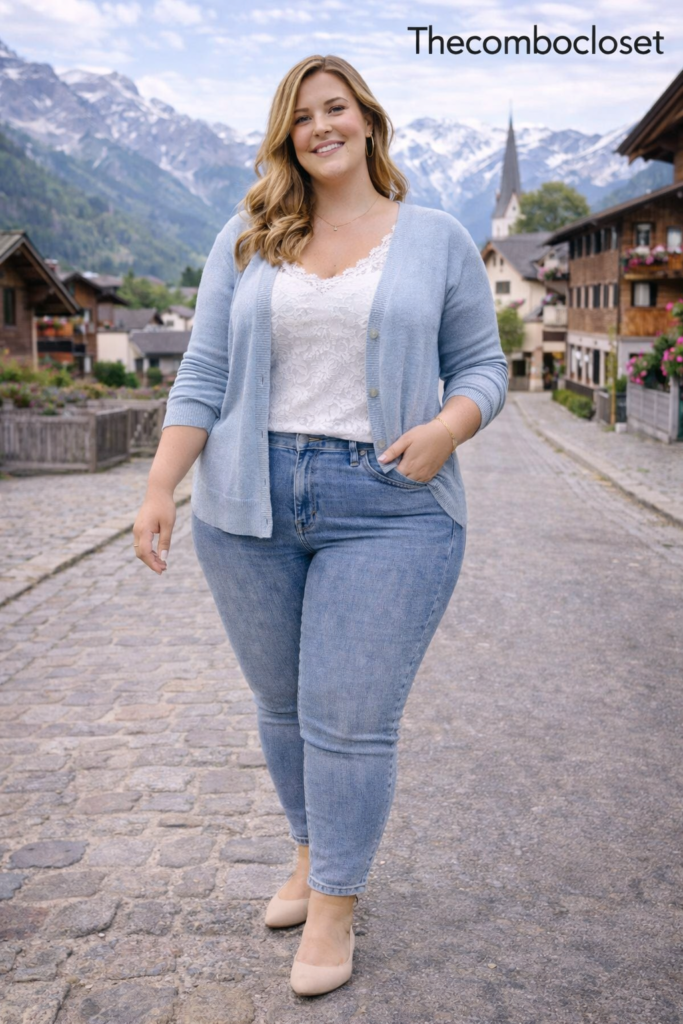 Plus Size Spring Cardigan Outfit