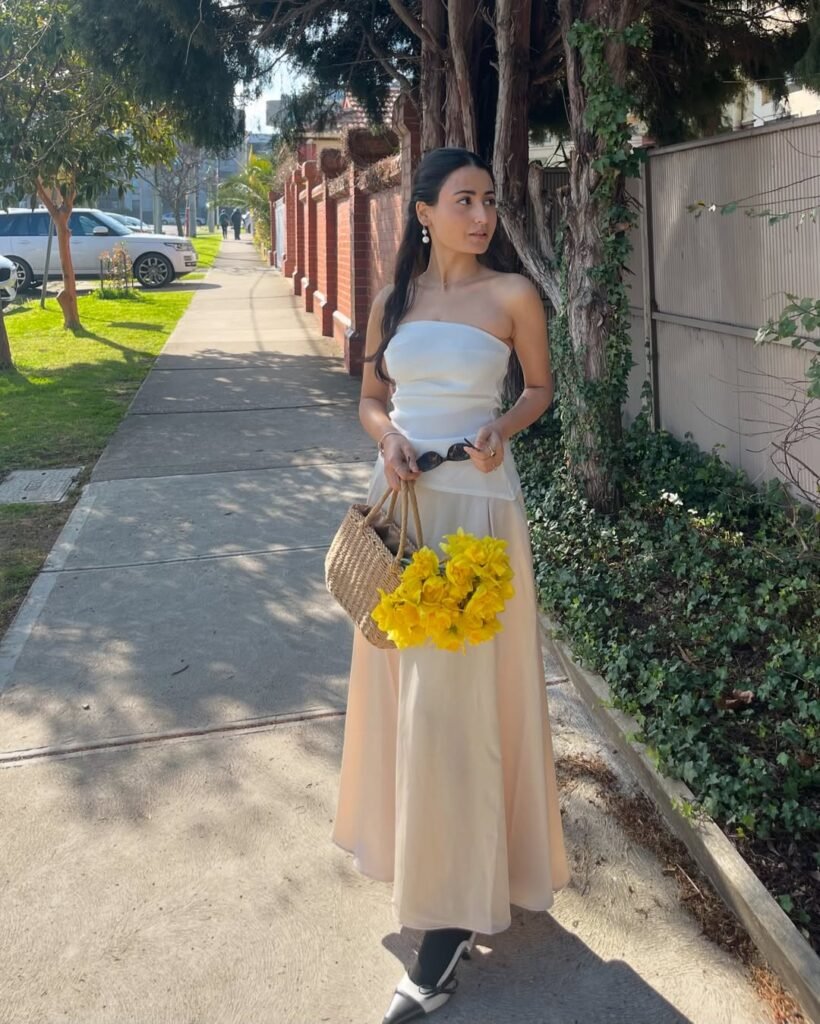 Soft Neutral Maxi Spring Break Outfit