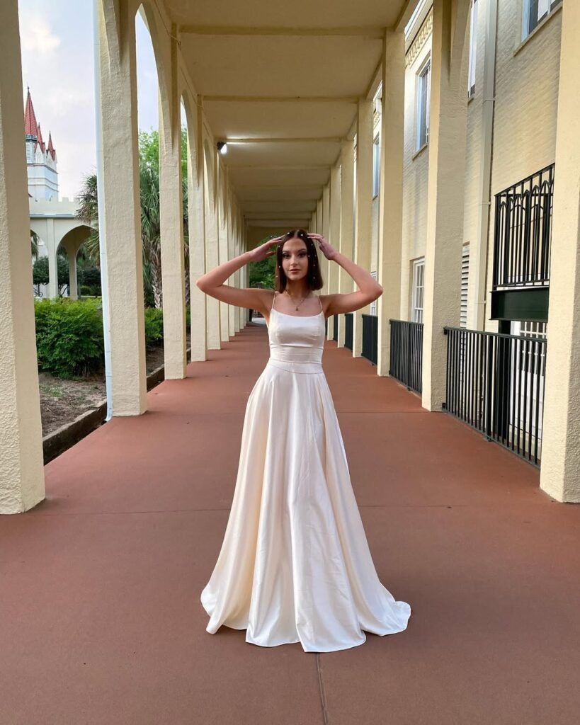 Timeless White A-Line Prom Dress