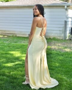 Soft Yellow Prom Dresses Black Women