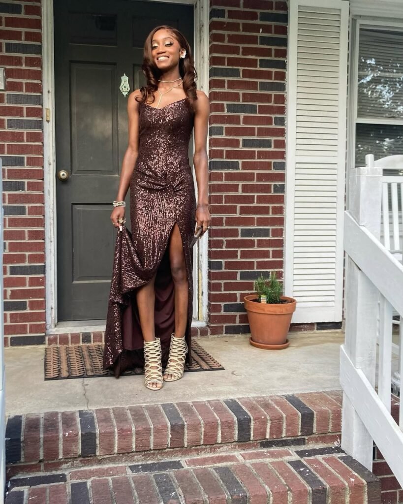 Frothy Chocolate Brown Prom Dresses