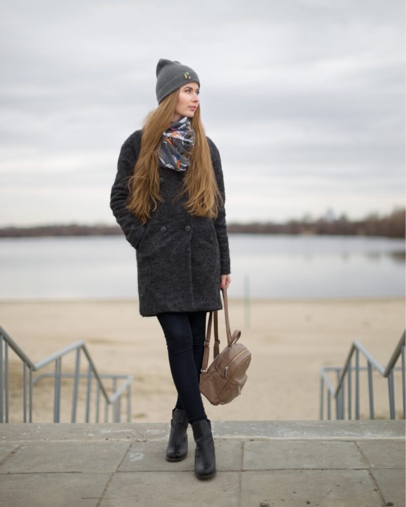 Beanie and Structured Wool Coat Combo