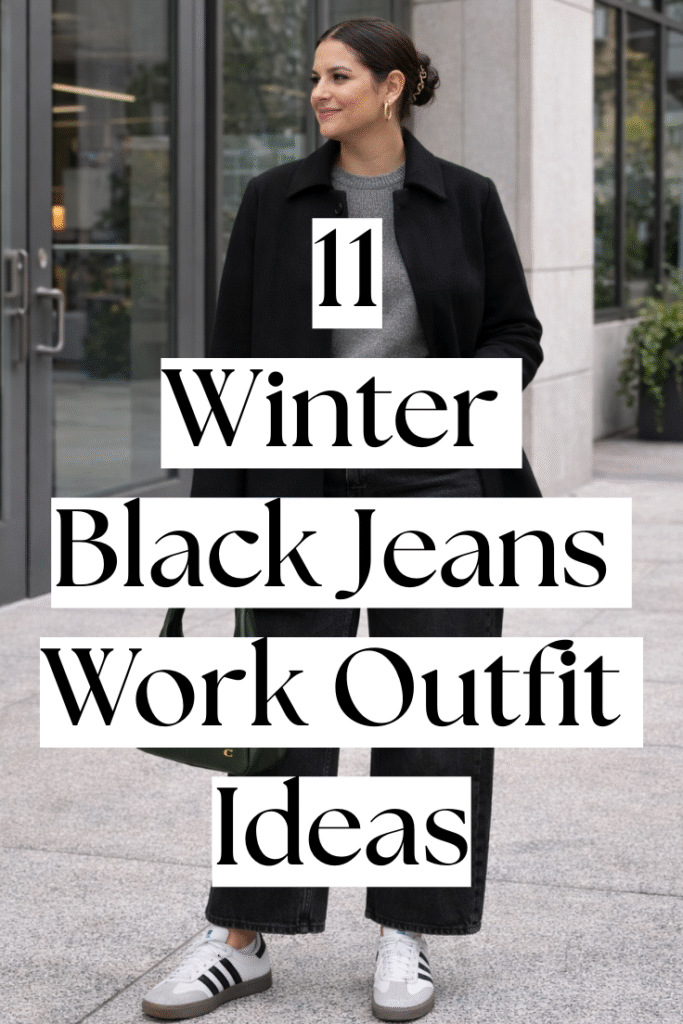 Winter Black Jeans Work Outfit