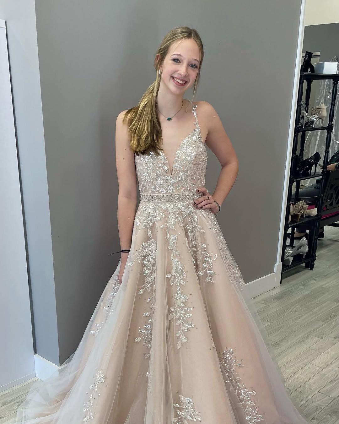 Elegant Style Champagne Prom Dresses