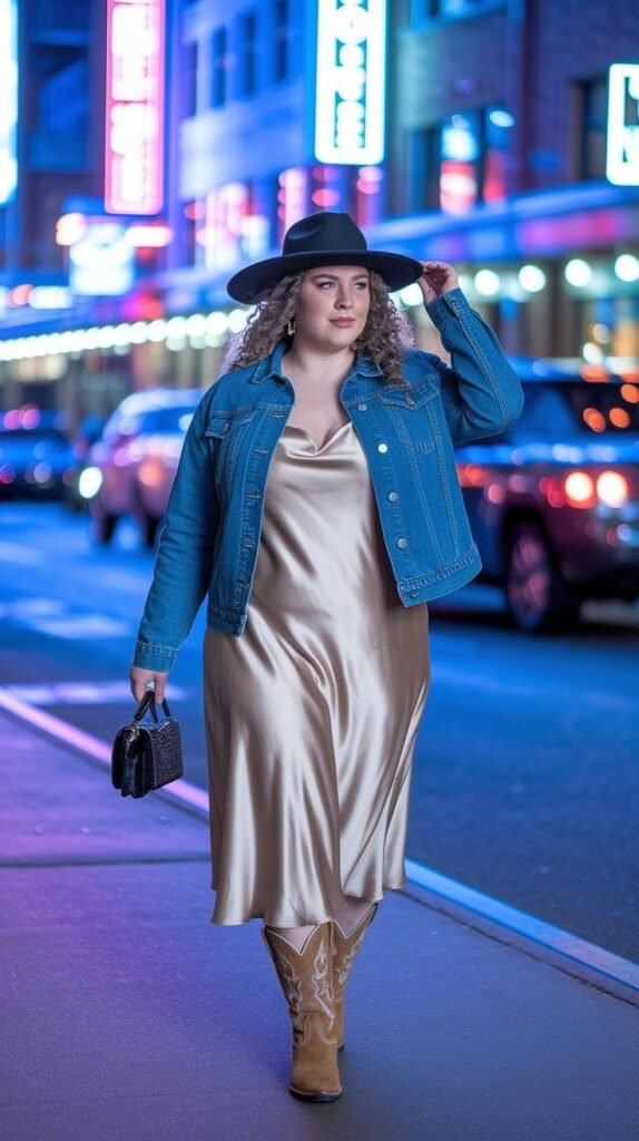 Chic Western Glam Plus Size Nashville Spring Outfits